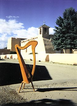 Harp in Front of Church