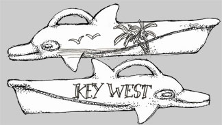Key West Souvenir Scrimshaw